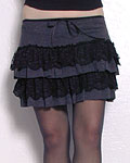 lacy gray skirt (L)