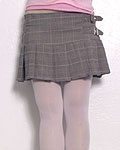 gray plaid pleated mini